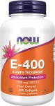 E-400 with mixed Tocopherols Witamina E  400iu  Now Foods 250 kapsułek
